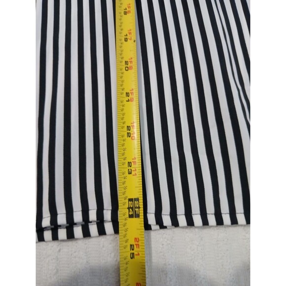 Notations Black White Striped Blouse XL Button Front Long-Sleeve Career Office - Picture 9 of 14